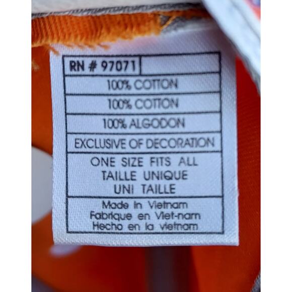 NWOT University of Tennessee Vols Orange and White Hat Cap Adjustable Back OS - Picture 7 of 8